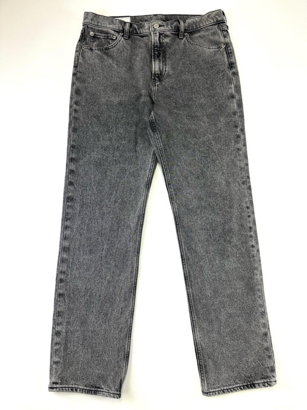 Gap 90s straight high rise washed black jeans Size 14 32in Inseam 29.5in Denim